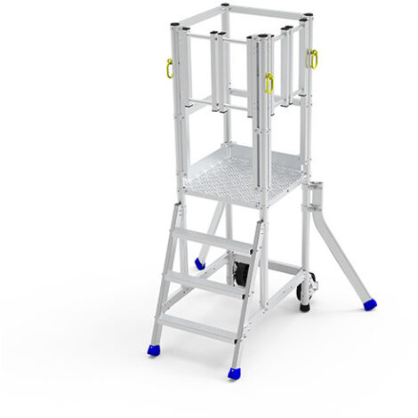 Scaletta con piattaforma - 2 gradini - Altezza di piatteforma 0.50m - ER2SL-PD