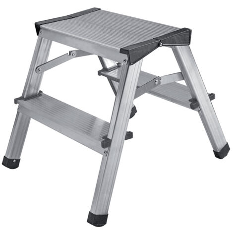 Scaletta doppia in alluminio 2 gradini VALEX 1500219 - portata 150 kg