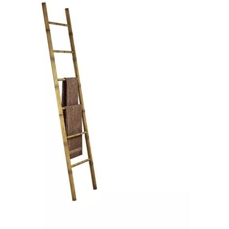 AC MARCA scaletta in bambu' porta asciugamani 6 pioli 50x4x190 cm
