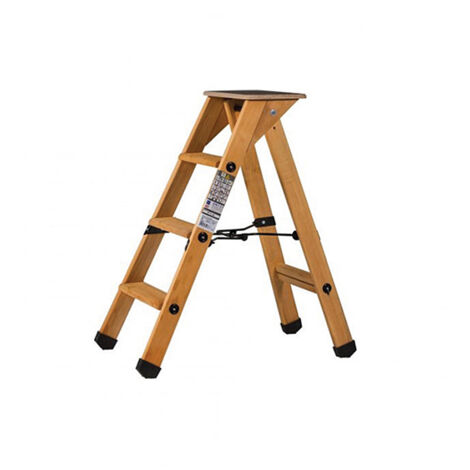 Scaletta in legno simple 3 gradini - Altezza massima di lavoro 1.88m - 683203