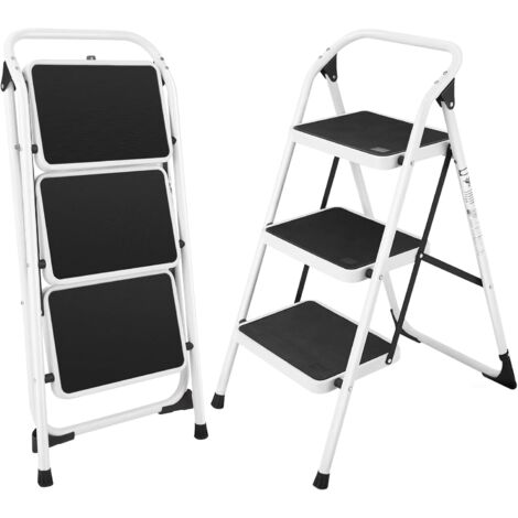 ampia e antiscivolo pieghevole Scala da 2,3,4 gradini in acciaio resistente 2 gradini di sicurezza 2 Step capacità 150 kg portatile 