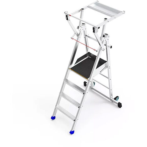 Scaletta professionale 4 gradini - altezza massima di lavoro 3.00m - PIRL4RM