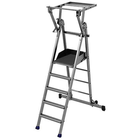Scaletta professionale 5 gradini - altezza massima di lavoro 3.25m - PIRL5RM