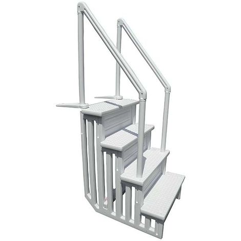 SCALA PER PISCINE INTERRATE, 4 GRADINI E CORRIMANO H 122 ...