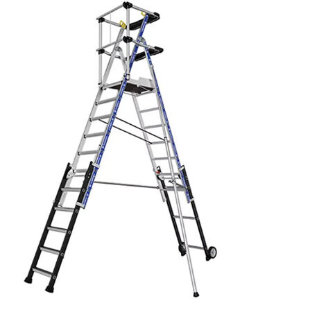 Scaletta telescopica da 8 a 11 gradini - Altezza max di lavoro 5m - 2272953