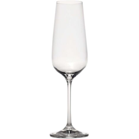 Scaligero Set de 6 Verres pour Mousseux et Champagne en Verre Sonore Supérieur, Design Élégant et Moderne, Capacité 19 cl, Collection Luxury Line