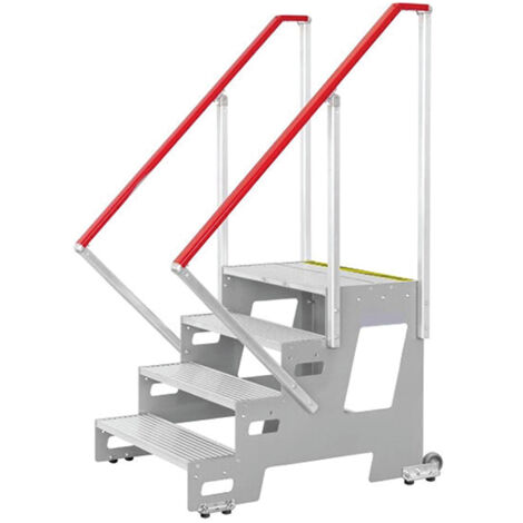 Scalino mobile professionale in alluminio per applicazioni industriali - 3 gradini - 2271/0803-MC