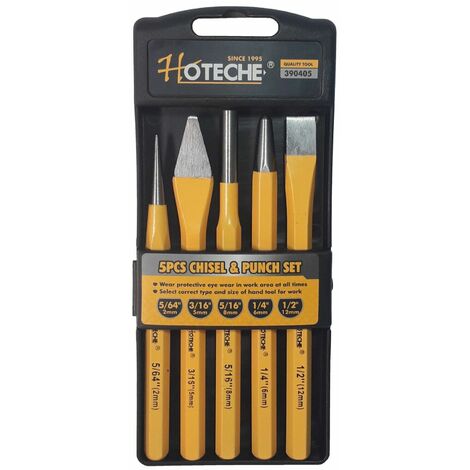 Scalpelli cacciachiodi bulini e cacciaspine per meccanico, set da 5 pezzi 390405