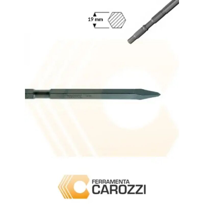 Scalpello a punta attacco esagonale 19 mm - 600 mm