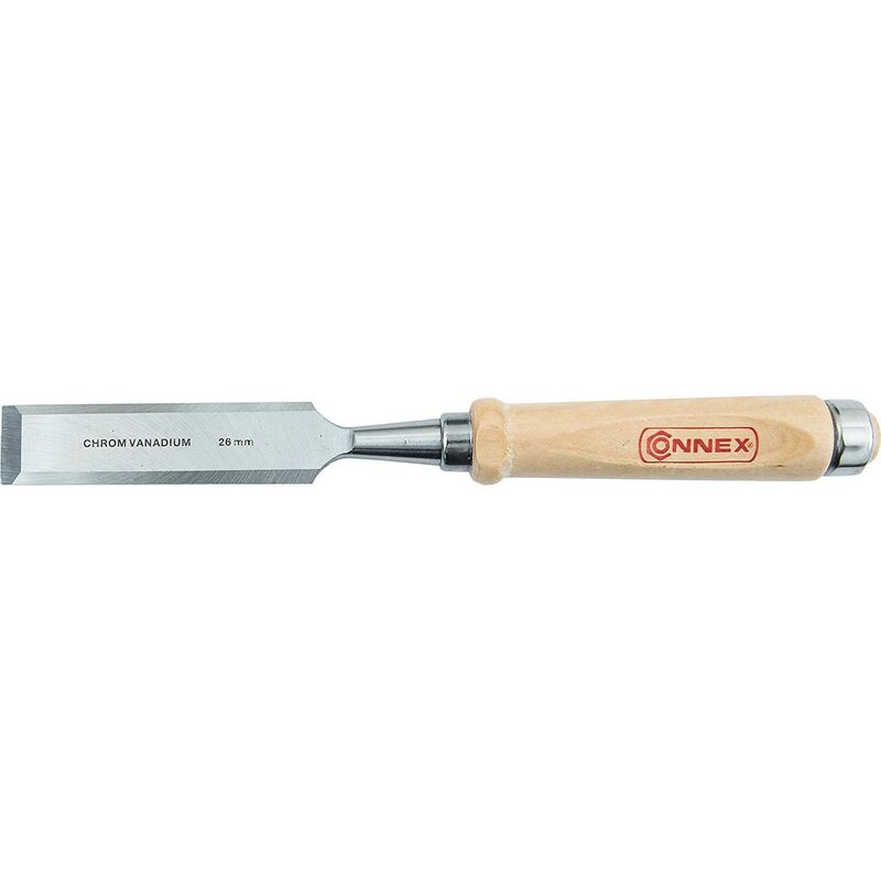 Image of Connex - scalpello 8MM - manico in legno di faggio bianco - lama in acciaio cromo vanadio