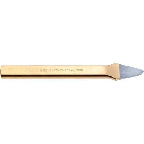 Scalpello bgs-technic 1699 lama temprata manico verniciato 6x200 mm