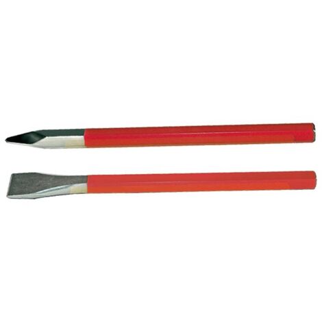 Scalpello da muratore realizzato in acciaio temperato di alta qualità -Taglio / 16 x 250 mm