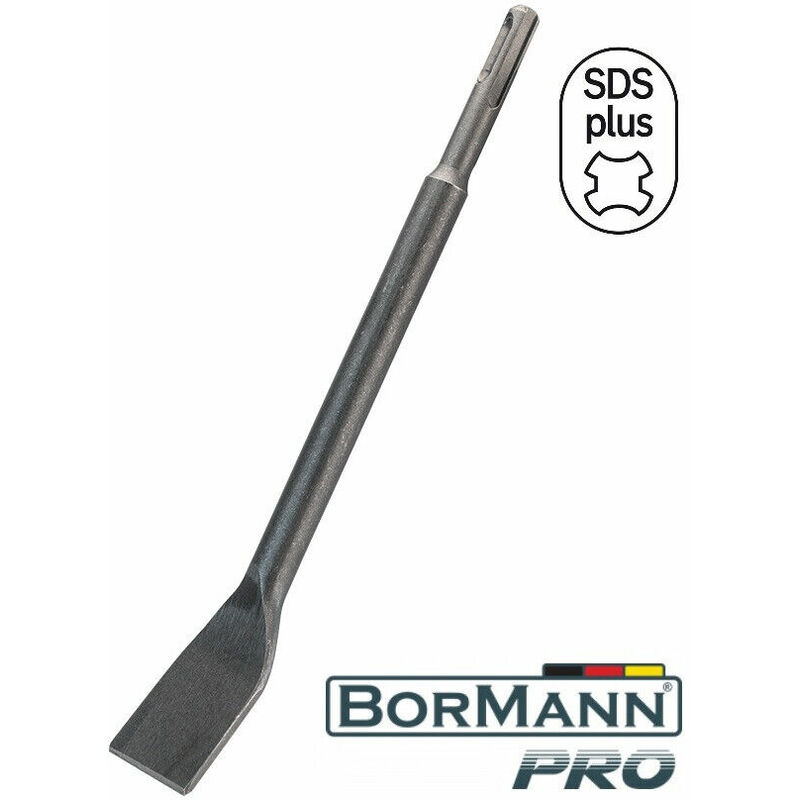 Image of Bormann Pro - Scalpello piatto a paletta piegato 15° attacco sds plus sds-plus 14x250x40 mm