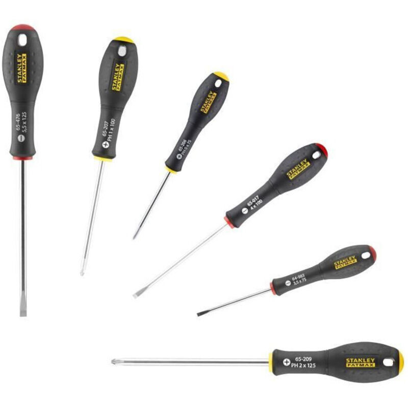 Stanley - Set di 6 Cacciaviti fatmax - FMHT0-62626 - Elettricista + Phillips