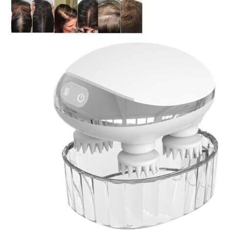Scalphero - Masseur de cuir chevelu intelligent, masseur Scalp Hero pour la croissance des cheveux, avec lumière rouge--