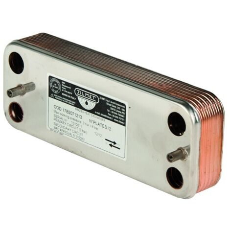 SCAMBIATORE SALDOBRASATO PER CALDAIA MURALE PIASTRE 12   ZILMET SPA