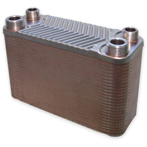 HELLOSHOP26 Scambiatore termico in acciaio inox 50 piastre max 90 kw acqua solare