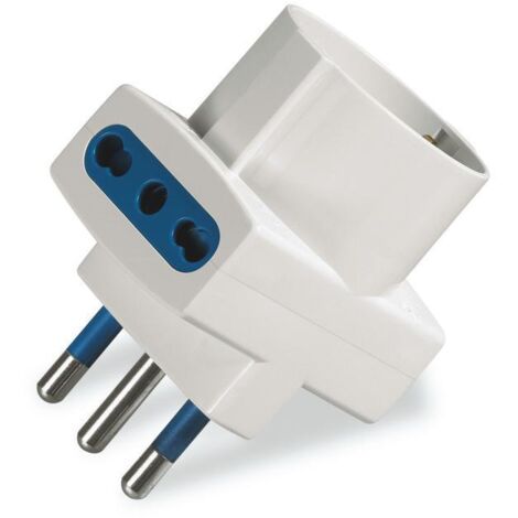 Scame adattatore triplo  2p+t-16a-(s17) bianco 2x2p+t-16a-(p17/11) 1x2p+t-16a-(p30) 146.559