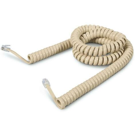 Scame cordone est.2mt plug 4/4 molla avorio 180.742