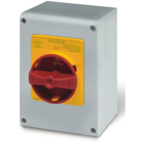 Scame dispositivo comando emergenza ip65 32a 4 poli serie isolators 590.em3214