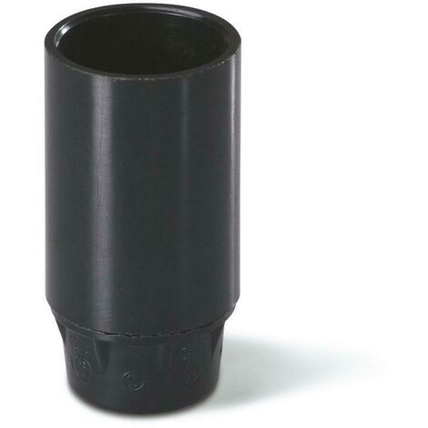 Scame portalampada e14 liscio nero camicia liscia cappellotto con filetto stampato m10x1 190.2000lg