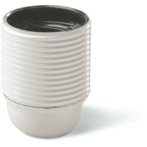 Scame portalampada e27 filettato bianco camicia filettata  portalampada edison 190.6000fgb