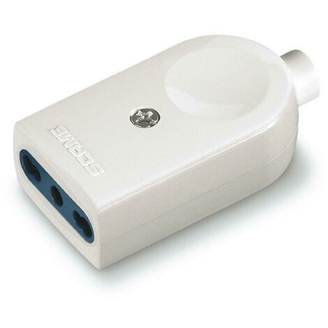 Scame presa con uscita assiale blueline 2p t 10/16a bianca