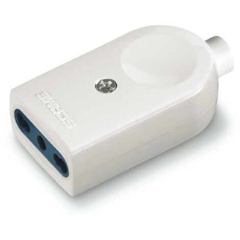 Scame presa con uscita assiale blueline 2p t 10/16a bianca
