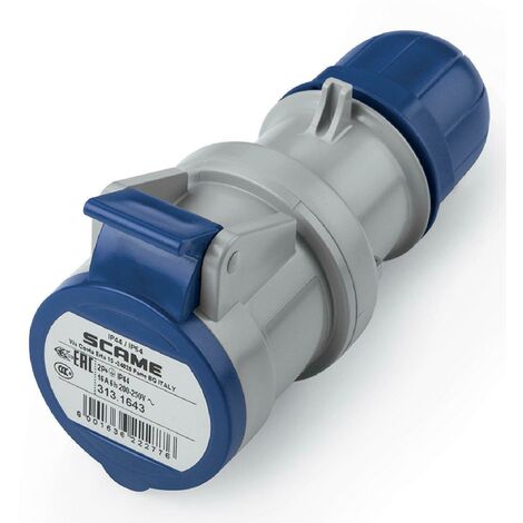 Scame presa volante mobile 2p+t 16a 6h ip44 optima cee 313.1643
