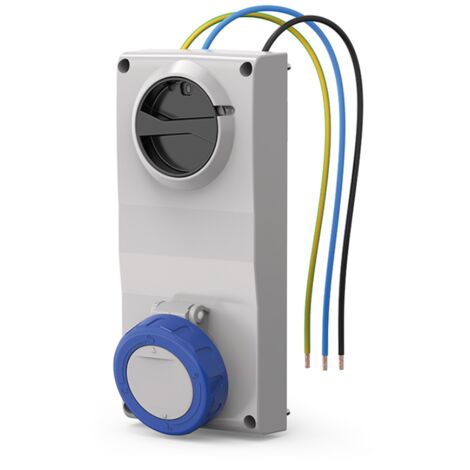 Scame proxima prise à verrouillage 2p+e 16a bleu - 407.1683