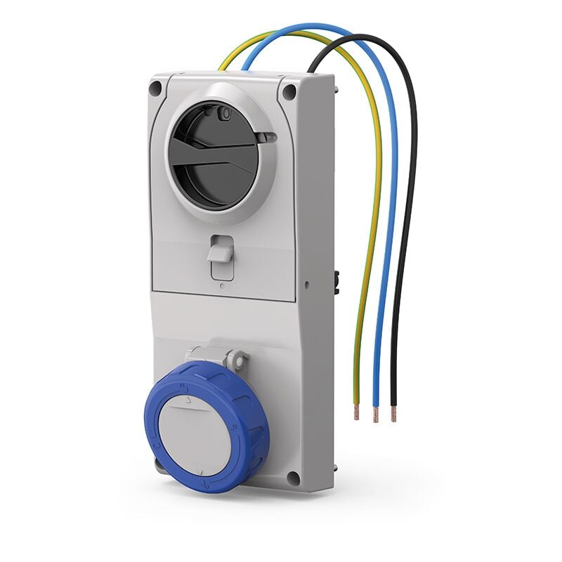 Scame proxima prise à verrouillage 2p+e 16a bleu - 408.1683