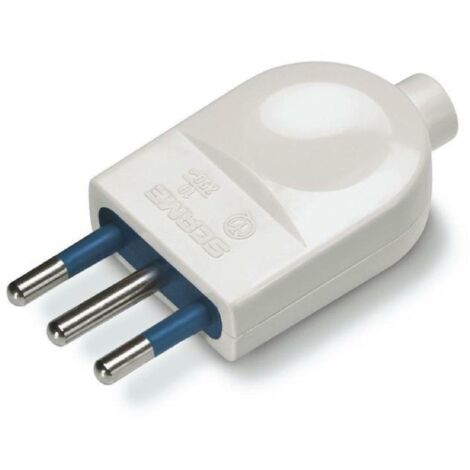SCAME- SPINA BLUELINE 10A 2P + T 250 V BIANCA