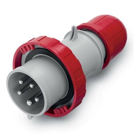 Scame spina volante 3p+n 63a 6h ip67 colore rosso 218.6337
