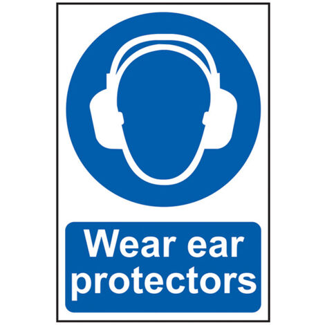 Wear ear protectors safety sign 200 x 300 mm – Durable 1 mm PVC with UV-resistant inks – Aggressive adhesive for strong bonding – Complies with BS5499 – Scan