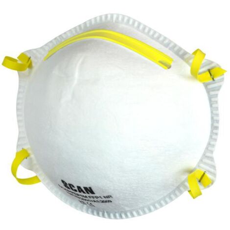 Scan 2ECB21 Moulded Disposable Mask FFP1 Pack Of 3 SCAPPEP1M