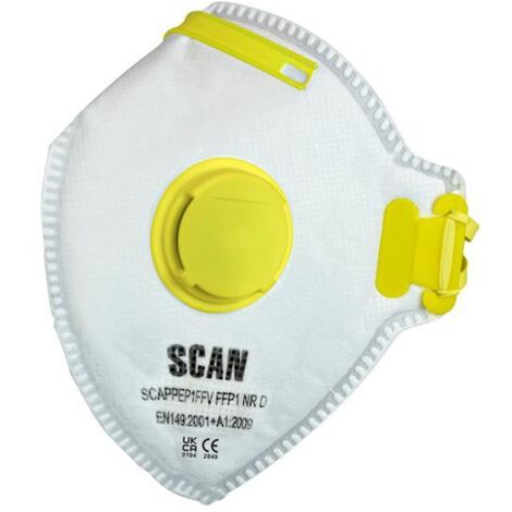 Scan 2EFA31 Fold Flat Valved Disposable Mask FFP1 Pack Of 3 SCAPPEP1FFV