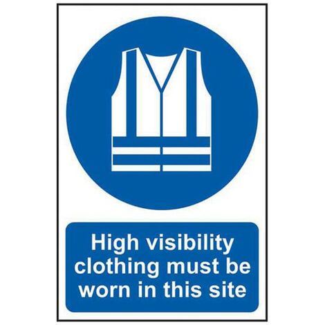 Scan 4007 High Visibility Jackets Must Be Worn In This Site PVC Sign 200 x 300mm