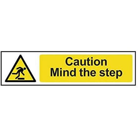 Scan 5109 Caution Mind The Step - PVC 200 x 50mm SCA5109