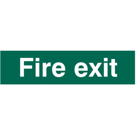Scan 5204 Fire Exit Text Only - PVC 200 x 50mm SCA5204