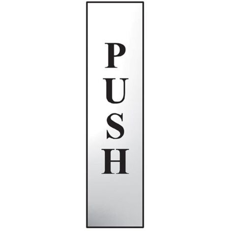 Scan 6032C Push Vertical - Polished Chrome Effect 50 x 200mm SCA6032C