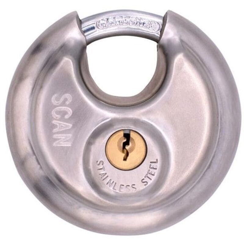 Scan - XA114 Stainless Steel Disk Type Padlock 80mm SCAPLSS80DIS