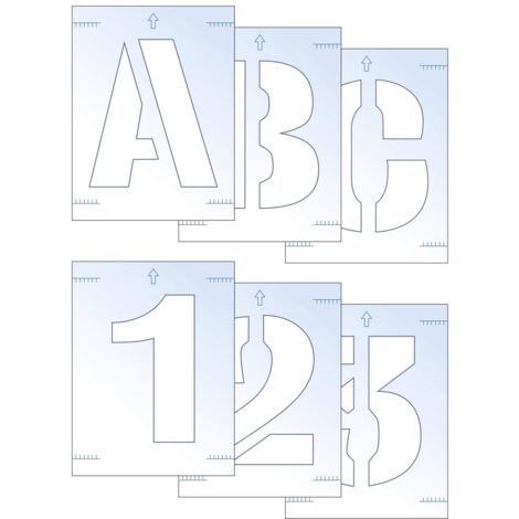 Scan 9404 Letter & Number Stencil Kit 50mm SCA9404