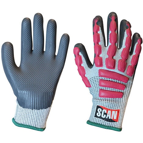 Scan Anti-Impact Latex Cut 5 Gloves - XXL (Size 11) SCAGLOAIXX