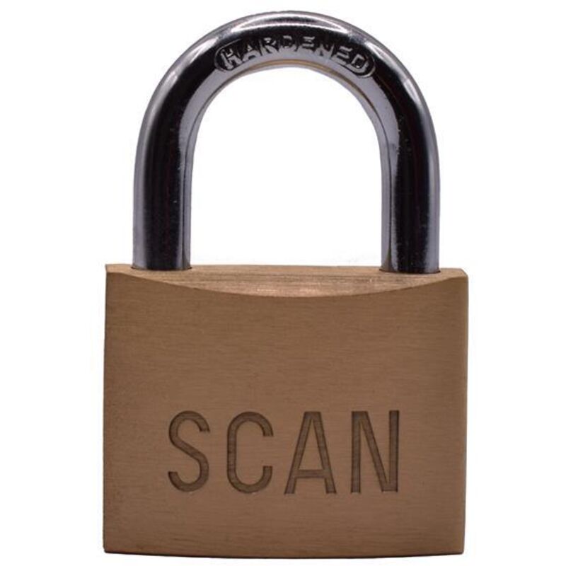 BC0450 Brass Padlock 50mm SCAPLB50 - Scan