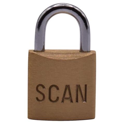 Scan BC7520 Brass Padlock 20mm SCAPLB20