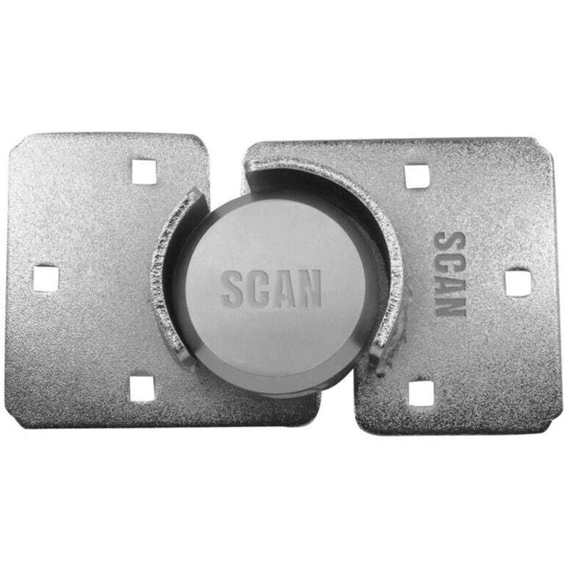 Scan Heavy Duty Van Hasp And Padlock Nickel Plated W 200mm H 114mm SCAVANLOCK