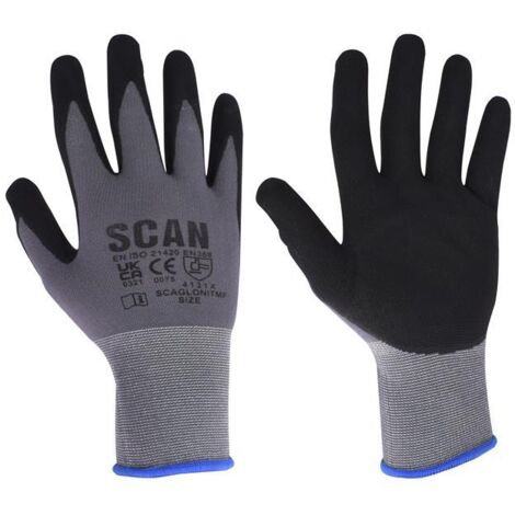 Scan Breathable Microfoam Nitrile Gloves - Medium Size 8 SCAGLONITMFM