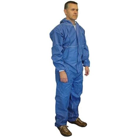 Scan Disposable Overall Coverall Triple Stitched Double Zipped Large SCAWWDOXL