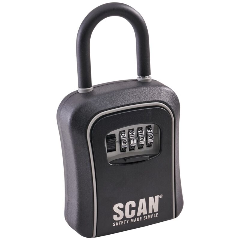 Scan - Wall Mount Shackle 4 Wheel Combination Key Storage Safe Box Key Box XB349