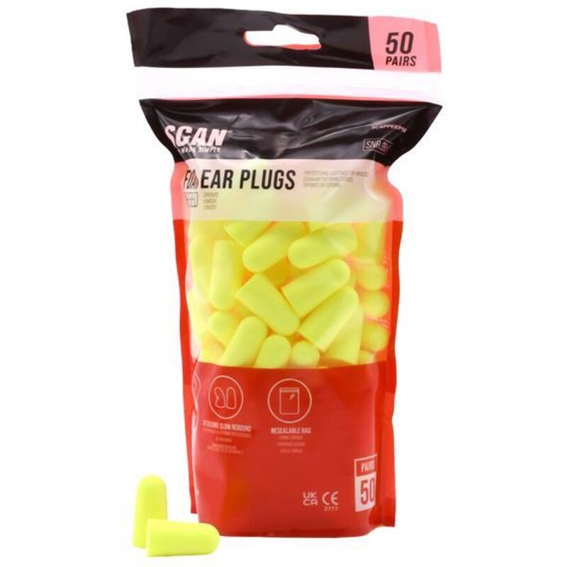 Scan EC-1003A Foam Ear Plugs - 50 Pairs SCAPPEEP50